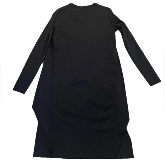 COS Layered Raw Cut Hem Black Dress Cotton Jersey, Size‎ Small - Picture 3 of 7